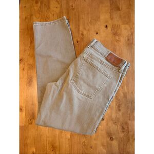 Mott & Bow Jeans Mens 35x30 Beige Slim Tapered Stretch Denim Casual Pants